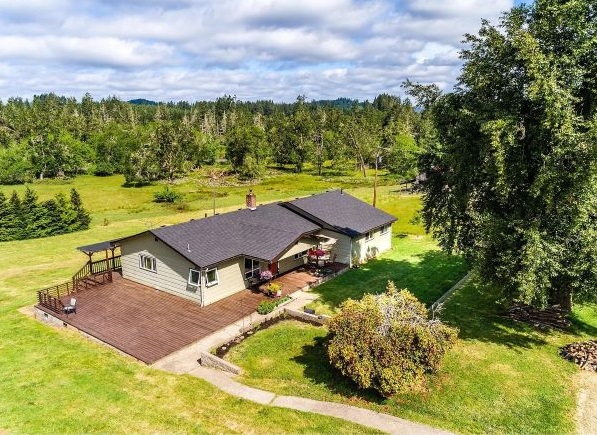 Oregon Property House Aerial View